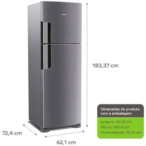Geladeira Consul Duplex CRM44AK Frost Free com Altura Flex, Função Turbo e Freezer Espaçoso 386 L - Inox