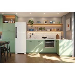Geladeira Consul Duplex CRM44AB Frost Free 386L com Altura Flex, Função Turbo, Iluminação em LED e Freezer Espaçoso - Branca