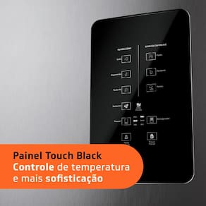 Geladeira Brastemp Inverse BRE85AK Frost Free com Twist Ice Advanced e Painel Touch Black 588 L – Inox