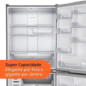 Geladeira Brastemp Inverse BRE85AK Frost Free com Twist Ice Advanced e Painel Touch Black 588 L – Inox