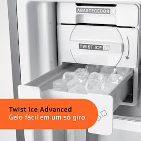 Geladeira Brastemp Inverse BRE85AK Frost Free com Twist Ice Advanced e Painel Touch Black 588 L – Inox