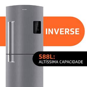 Geladeira Brastemp Inverse BRE85AK Frost Free com Twist Ice Advanced e Painel Touch Black 588 L – Inox