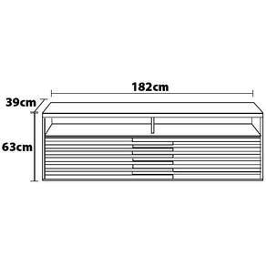 Rack Madetec Cross com 182cm de Largura, 2 Portas e Nicho, Ideal para TV de Até 65”