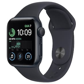 Apple Watch SE GPS Caixa Meia-noite de Alumínio 40 mm Pulseira Meia-noite