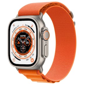 Apple Watch Ultra GPS + Cellular Caixa de Titânio 49 mm Pulseira Loop Alpina Laranja - M
