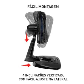 Ventilador de Mesa Arno Xtreme Force VB40 40cm com 3 Velocidades e 6 Pás – Preto