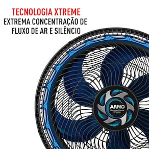 Ventilador de Mesa Arno Xtreme Force VB40 40cm com 3 Velocidades e 6 Pás – Preto