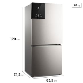 Geladeira Electrolux Multidoor Efficient IM8S Frost Free com Tecnologia Inverter e AutoSense 590L – Inox
