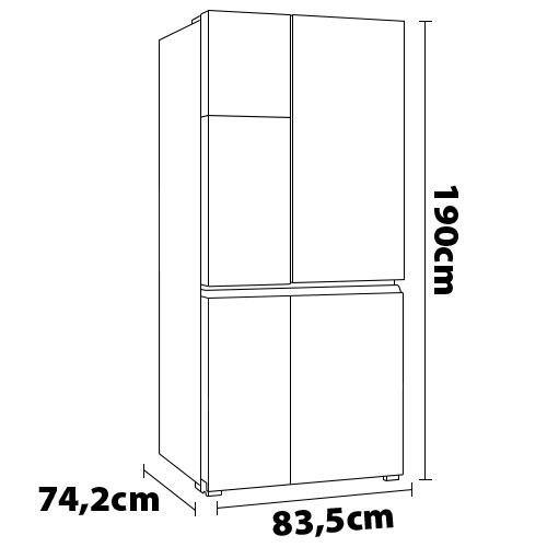 Geladeira Electrolux Multidoor Experience IQ8S Frost Free com