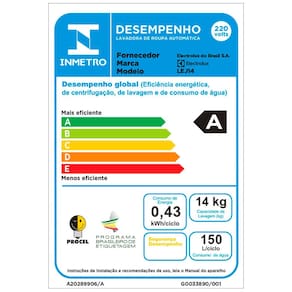 Lavadora de Roupas Electrolux 14kg Perfect Care LEJ14 com Jatos Poderosos, Controle de tempo e Ultra Filter Plus – Branca