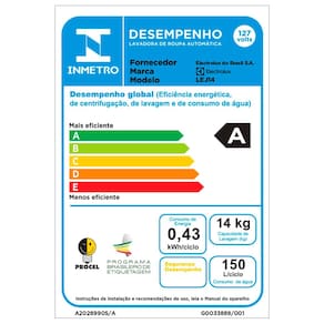 Lavadora de Roupas Electrolux 14kg Perfect Care LEJ14 com Jatos Poderosos, Controle de tempo e Ultra Filter Plus – Branca