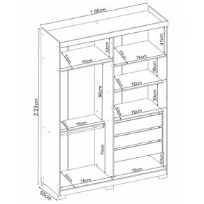 Guarda-Roupa Casal Demóbile Ipanema com 4 Portas e 3 Gavetas