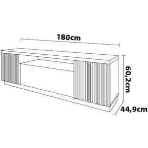 Rack Colibri Manaus com 3 Portas, Ideal para TV de Até 70”