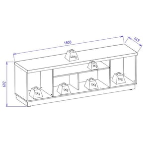 Rack Colibri Manaus com 3 Portas, Ideal para TV de Até 70”