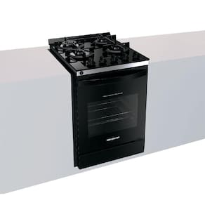 Fogão de Embutir Brastemp 4 Bocas BYO4XAE com Mesa de Vidro e Dupla Chama Bivolt - Preto - 1