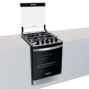 Fogão de Embutir Brastemp 4 Bocas BYO4EBR com Mesa de Inox, Dupla Chama e Grades Individuais Bivolt – Inox - 1