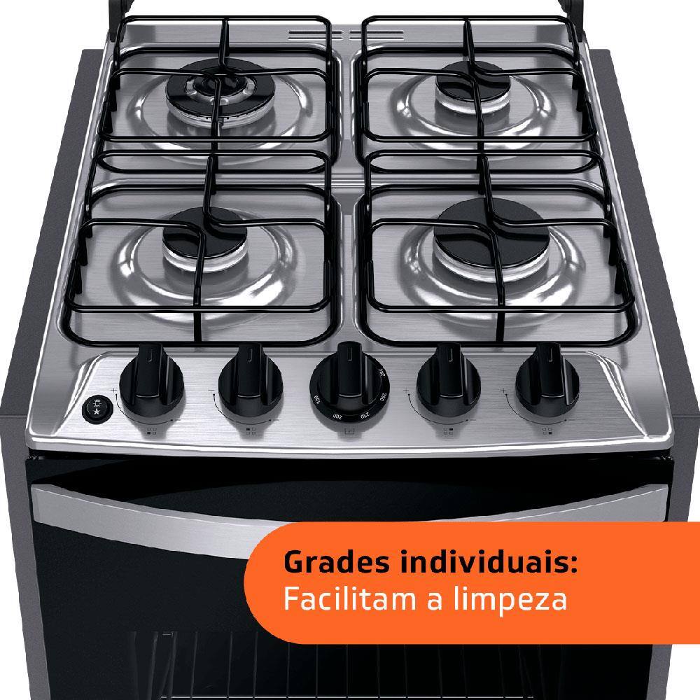 Fogão de Embutir Brastemp 4 Bocas BYO4EBR com Mesa de Inox, Dupla