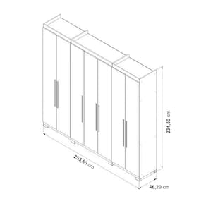 Guarda-Roupa Bartira Diplomata com 7 Portas e 6 Gavetas - 255,6cm de largura