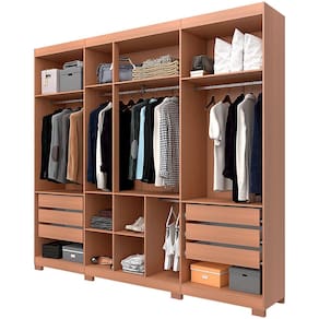 Guarda-Roupa Bartira Diplomata com 7 Portas e 6 Gavetas - 255,6cm de largura
