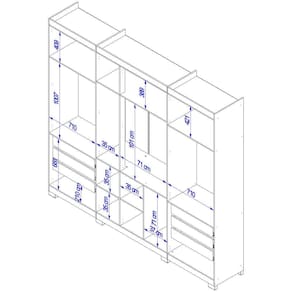 Guarda-Roupa Casal Bartira Diplomata 7 Portas de Bater 6 Gavetas Internas MDP - 255,6cm de Largura - Branco Fosco - 3