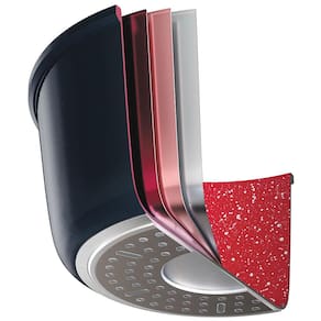 Conjunto de Panelas 4 Peças Euro Colorstone Antiaderente, Tampas de Vidro e Cabos de Baquelite - Titânio - 1