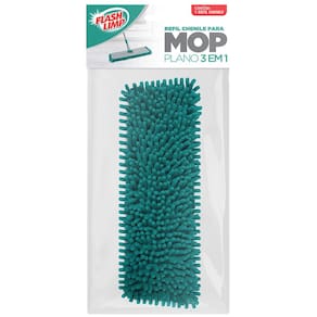 Refil para Mop FlashLimp Chenile Plano 3 em 1 - Verde - 2