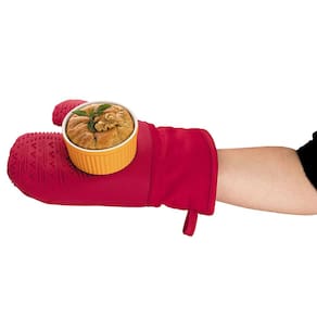 Luva de Silicone Euro com Tecido Vermelha - 26,5cm - 1