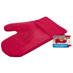 Luva de Silicone Euro com Tecido Vermelha - 26,5cm - 2