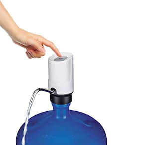 Bomba Elétrica para Galão de Água Euro Branca Encaixe Universal com Cabo USB e Mangueira de Silicone - 3