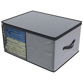 Organizador Euro Home para Cobertores e Edredons com Visor - Cinza - 1