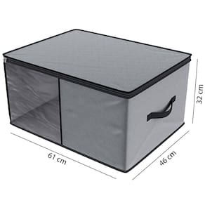 Organizador Euro Home para Cobertores e Edredons com Visor - Cinza - 3