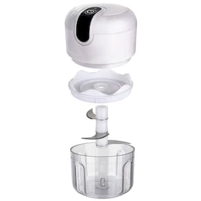 Mini Processador de Alimentos Euro 3 Lâminas Cabo USB - Branco - 1