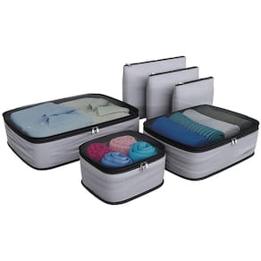 Organizador Euro Home para Viagens 6 Peças - Cinza - 1