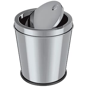 Lixeira Euro Design com Tampa Basculante Inox - 3L - 1