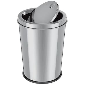 Lixeira Euro Design com Tampa Basculante Inox - 5L - 1