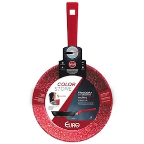 Frigideira Euro Color Stone Titânio Alumínio Antiaderente 20cm – Vermelha - 2