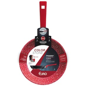 Frigideira Euro Colorstone Titânio Alumínio Antiaderente 24cm – Vermelha - 2