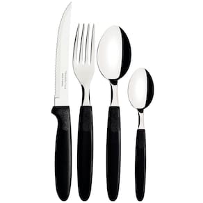 Faqueiro 24 Peças Tramontina Ipanema em Aço Inox - Preto - FAQUEIRO IPANEMA PRETO 24 PECAS TRAMONTINA - 1