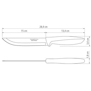 Faca 6" para Cozinha Tramontina Plenus em Aço Inox - Off White - 3