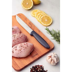 Faca 6" para Cozinha Tramontina Plenus em Aço Inox - Cinza - FACA PARA COZINHA PLENUS CABO CINZA 6 TRAMONTINA - 2