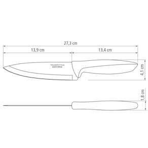 Faca 6" Chef Tramontina Plenus em Aço Inox - Off-White - 2