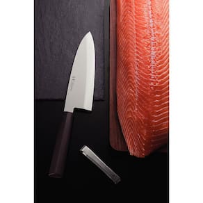Faca 8" Deba Tramontina Sushi Silver em Aço Inox - Marrom - 3
