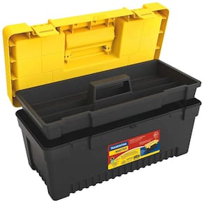 Caixa Plástica para Ferramentas Tramontina 20" com Tampa Organizadora – Amarela/Preta - CAIXA PLASTICA PARA FERRAM 20 TRAMONTINA C TAMPA - 1