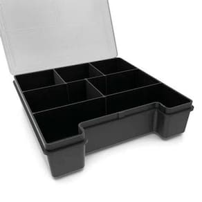 Organizador Plástico 7.1/2" Tramontina com Tampa Transparente e 6 Divisórias - ORGANIZADOR PLAST 7.1/2" TRAMONTINA C TAMPA TRANSP - 1