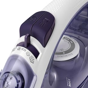 Ferro de Passar a Vapor Philips Walita EasySpeed GC1752 com Spray e Base de Cerâmica – Roxo/Branco