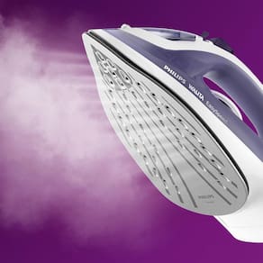 Ferro de Passar a Vapor Philips Walita EasySpeed GC1752 com Spray e Base de Cerâmica – Roxo/Branco