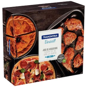 Conjunto de Assadeiras 3 Peças Tramontina Brasil em Alumínio com Revestimento Antiaderente Starflon Max - Vermelho - 2