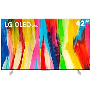 Smart TV 42" LG 4K OLED42C2 Evo 120Hz, G-Sync, FreeSync, 4x HDMI 2.1, Inteligência Artificial ThinQ, Google, Alexa