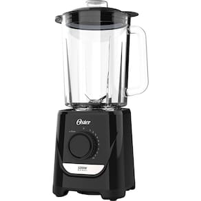 Liquidificador Oster OLIQ520 Preto com Copo de Vidro, 1250W e 10 Velocidades