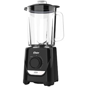 Liquidificador Oster OLIQ520 Preto com Copo de Vidro, 1250W e 10 Velocidades